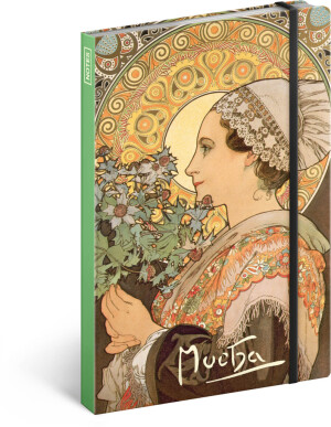 NOTIQUE Notizen Alfons Mucha – Distel, liniert, 13 x 21 cm - Reklamnepredmety