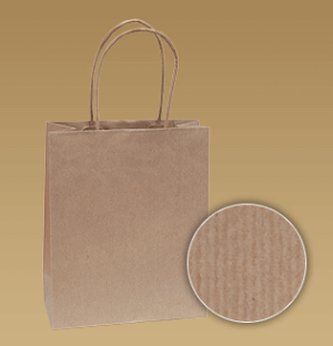 Brown-Taschen mit einem verdrehten Papier umgeschnallten Papier - Reklamnepredmety