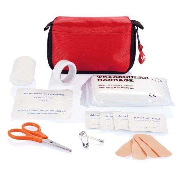 Erste Hilfe Set in Tasche, weiß
