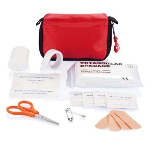 Erste Hilfe Set in Tasche, weiß