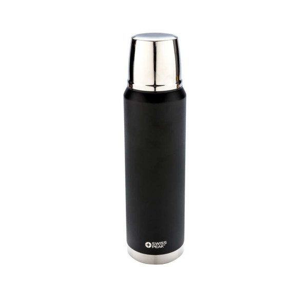 Swiss Peak Elite  1l Kupfer Vakuum Flasche, schwarz