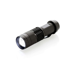 Kompakte 3W Cree Taschenlampe, schwarz - Reklamnepredmety