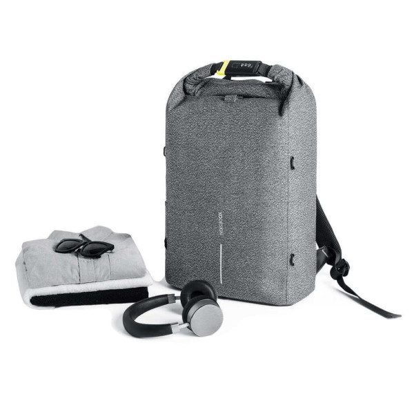 Bobby Urban schnitthemmend Anti-Diebstahl-Rucksack, grau