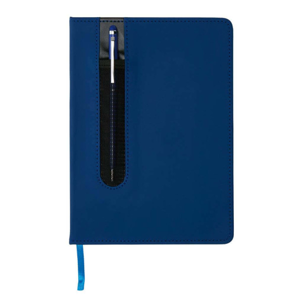 Basic Hardcover PU A5 Notizbuch mit Stylus-Stift, grün