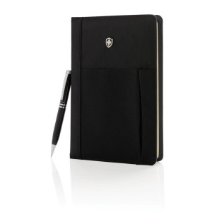Swiss Peak Notizbuch und Stift, schwarz - Reklamnepredmety