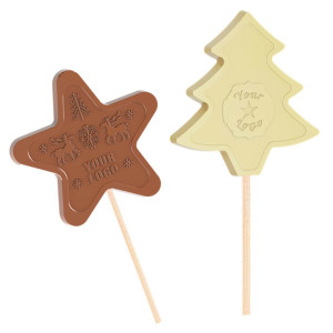 Schokoladenlutschernstern, Baum - Weihnachtsmotive - Reklamnepredmety