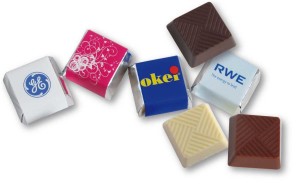 Werbe Praline 12,5 g in Papierverpackung - Reklamnepredmety