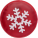 Christmas themed, re-usable hot pad, Red