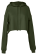 Women`s Cropped Fleece Hoodie - zelena - variant 