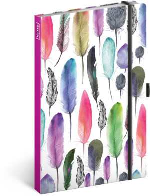 NOTIQUE Notizen Feder, liniert, 13 x 21 cm - Reklamnepredmety