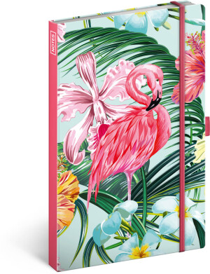 NOTIQUE Notes Plameniaky, linajkovaný, 13 x 21 cm - Reklamnepredmety