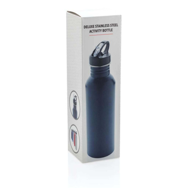 Deluxe Sportflasche aus Edelstahl, blau