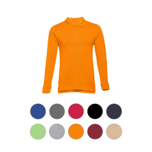 BERN. Herren Langarm-Poloshirt - Reklamnepredmety