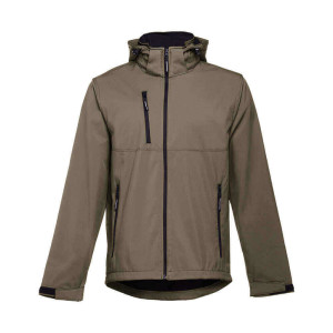 ZAGREB. Herren SoftShell, mit abnehmbarer Kapuze - Reklamnepredmety