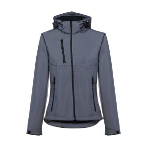 ZAGREB WOMEN. Softshelljacke für Damen, mit abnehmbarer Kapuze - Reklamnepredmety