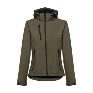 ZAGREB WOMEN. Softshelljacke für Damen, mit abnehmbarer Kapuze - Reklamnepredmety