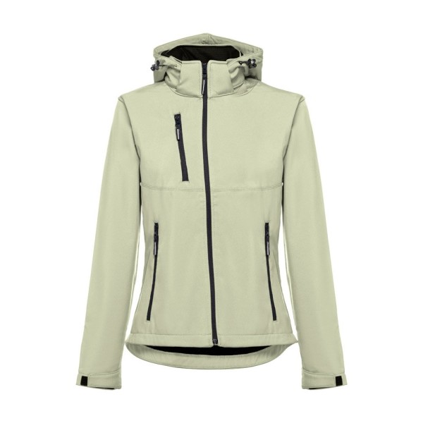 ZAGREB WOMEN. Softshelljacke für Damen, mit abnehmbarer Kapuze