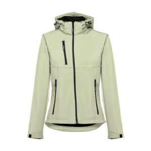 ZAGREB WOMEN. Softshelljacke für Damen, mit abnehmbarer Kapuze - Reklamnepredmety