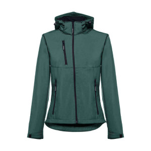 ZAGREB WOMEN. Softshelljacke für Damen, mit abnehmbarer Kapuze - Reklamnepredmety