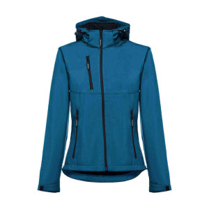 ZAGREB WOMEN. Softshelljacke für Damen, mit abnehmbarer Kapuze - Reklamnepredmety