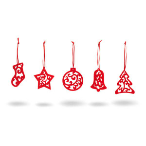 JUBANY Set mit 5 Weihnachtsdekorationen - Reklamnepredmety
