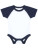 LW502 Essential Short Sleeved Baseball Bodysuit - LW502_White_Navy - variant Ls 1000251229