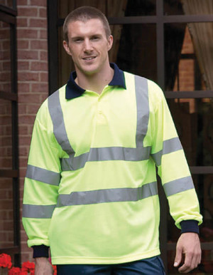 YK310 Hi-Vis Long Sleeve Polo