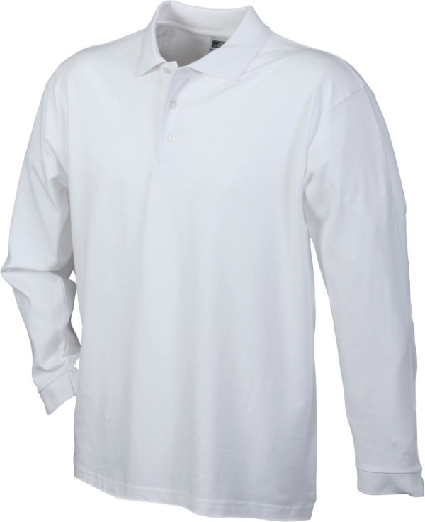 Heavy Piqué Polo langarm