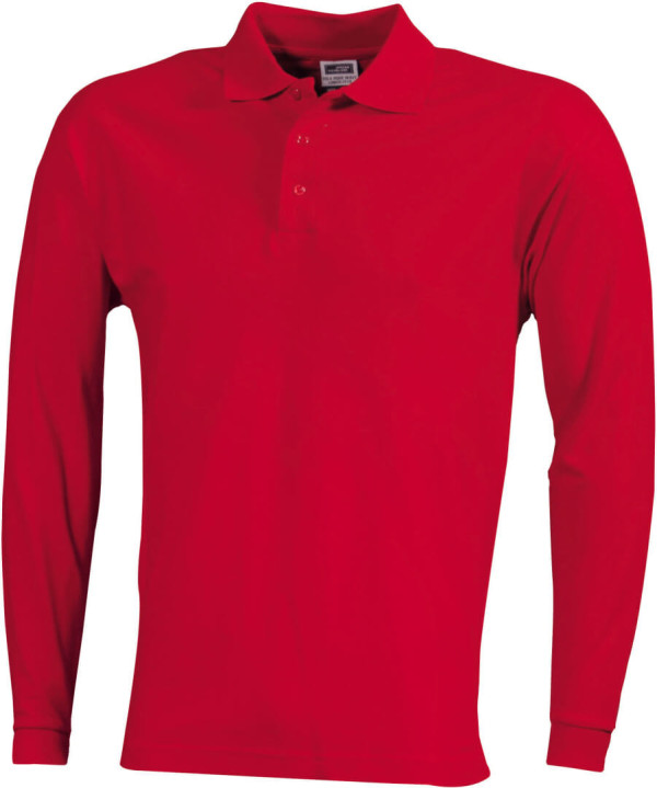 Heavy Piqué Polo langarm