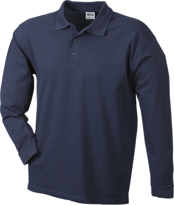 Heavy Piqué Polo langarm