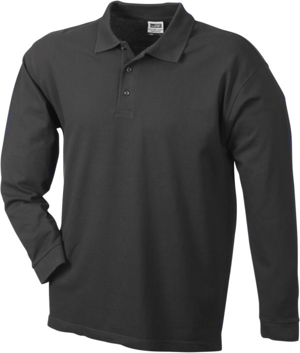 Heavy Piqué Polo langarm