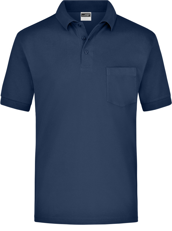 Piqué Polo mit Brusttasche