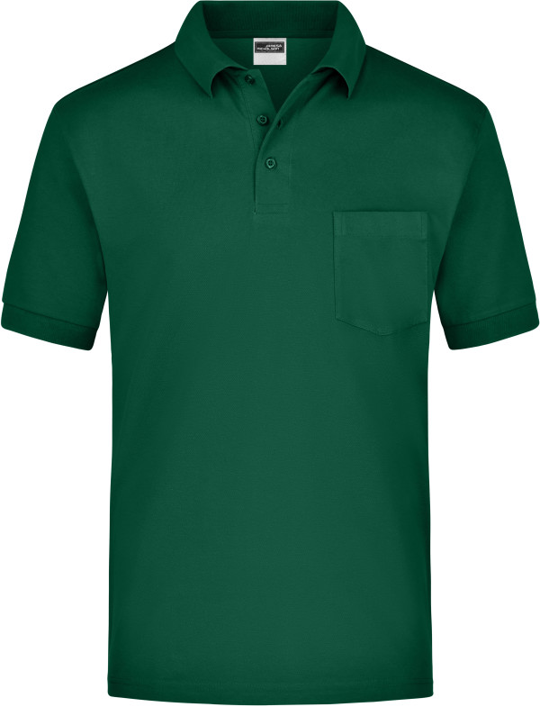 Piqué Polo mit Brusttasche