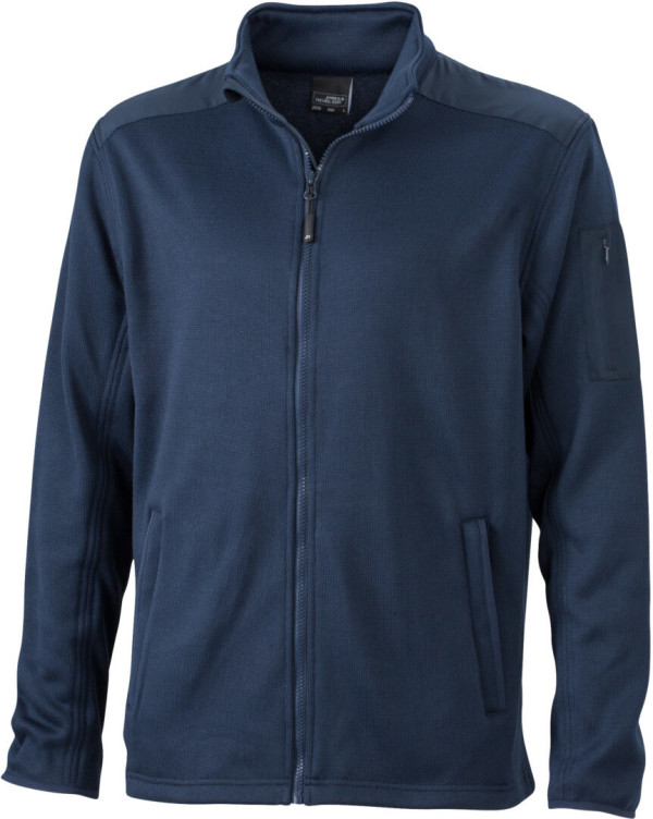 Herren Strick Fleece Jacke