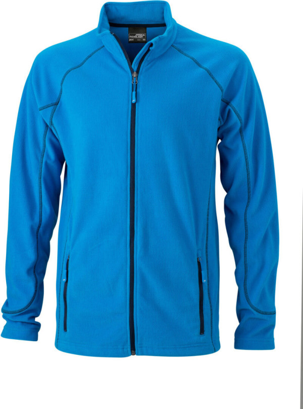 Herren Struktur Fleece Jacke
