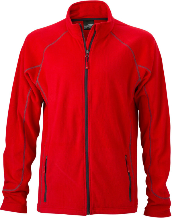 Herren Struktur Fleece Jacke