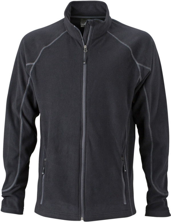 Herren Struktur Fleece Jacke
