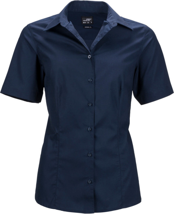 Popeline Business Bluse kurzarm