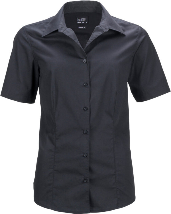 Popeline Business Bluse kurzarm