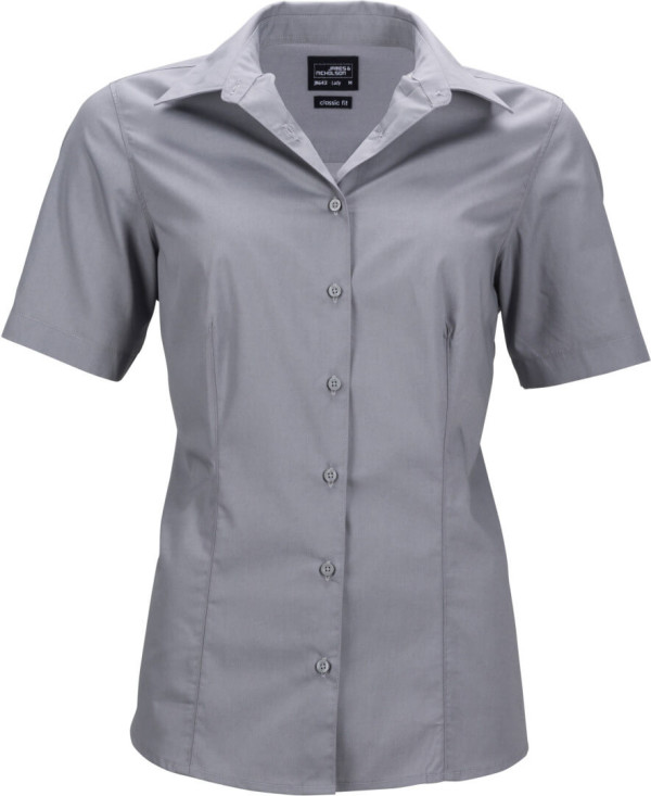 Popeline Business Bluse kurzarm