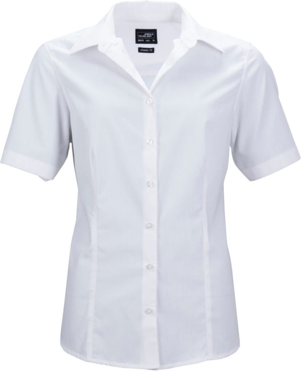Popeline Business Bluse kurzarm