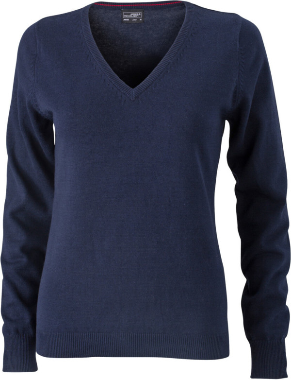 Damen V-Neck Pullover