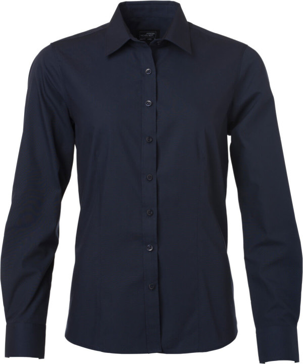 Popeline Bluse langarm