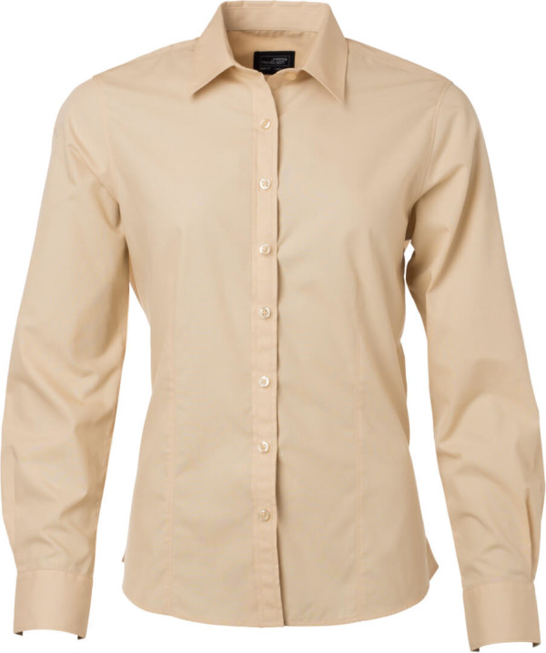 Popeline Bluse langarm