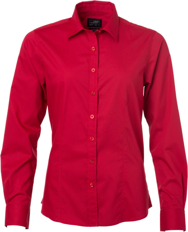 Popeline Bluse langarm