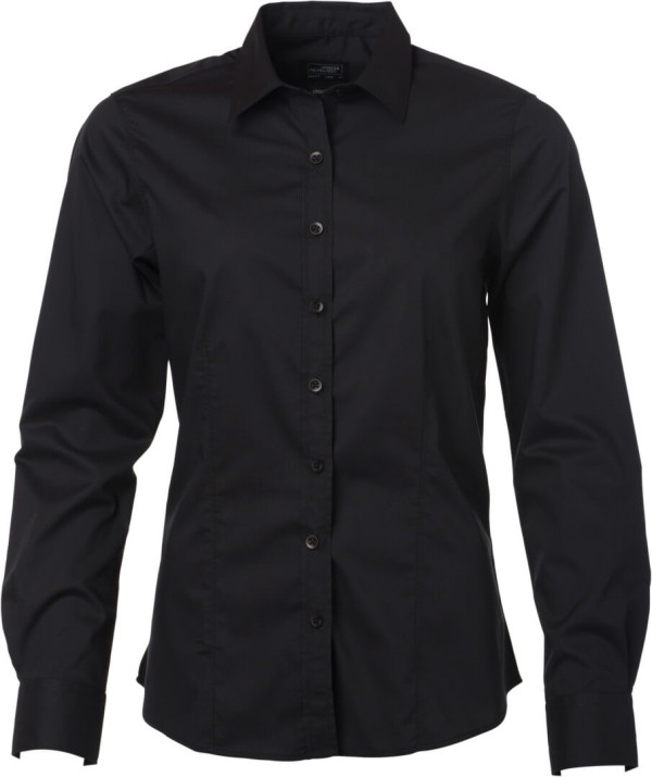 Popeline Bluse langarm