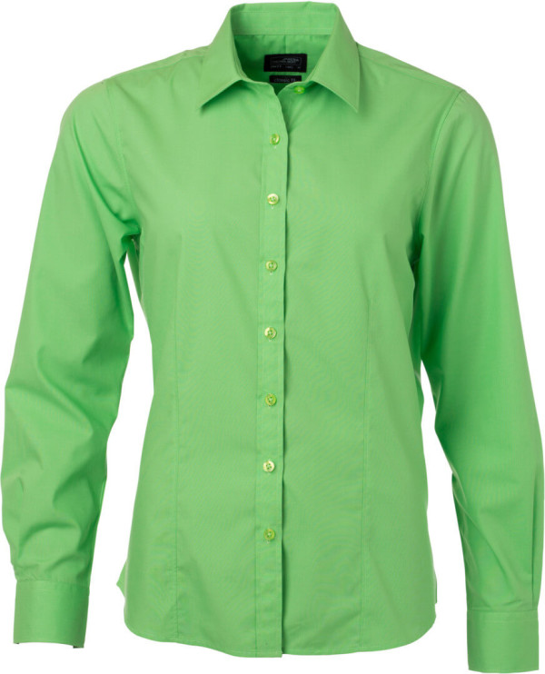 Popeline Bluse langarm