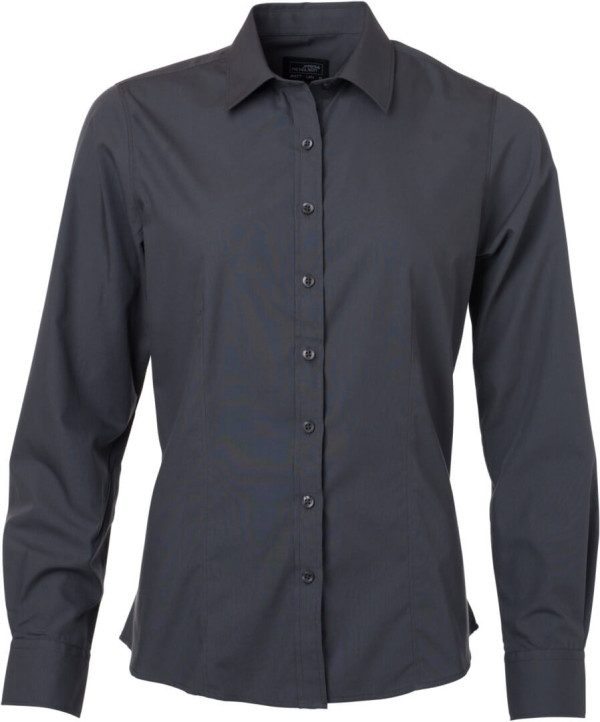 Popeline Bluse langarm