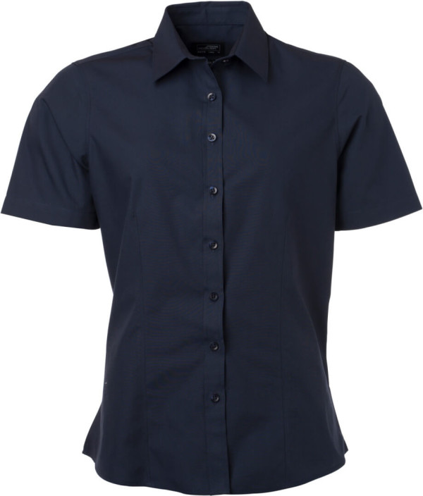 Popeline Bluse kurzarm