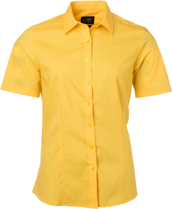 Popeline Bluse kurzarm